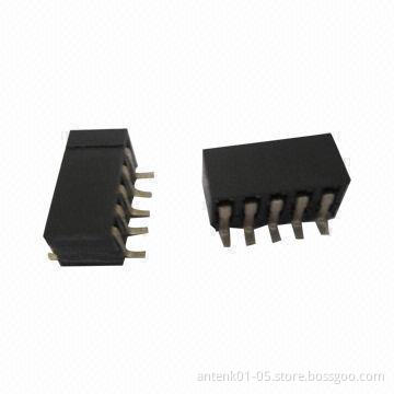 2.54mm Female Header, Single Row, Side Entry, SMD